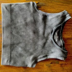 Offline by Aerie Seamless Ribbed High Neck Sports Bra